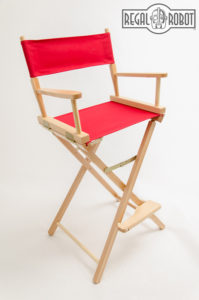 Contemporary folding directors chair made in the USA