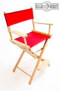 Contemporary folding directors chair made in the USA