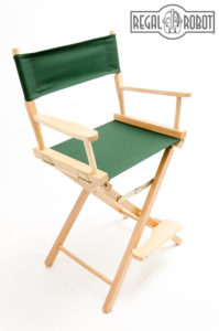 Contemporary folding directors chair made in the USA