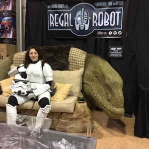 Dewback sofa with stormtrooper