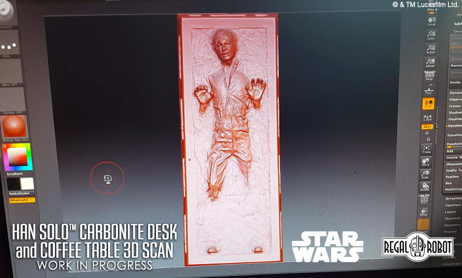 Han Solo Carbonite Desk 3D prop scan