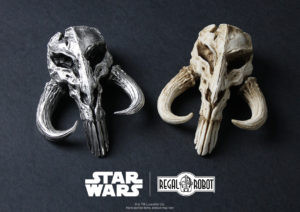 Boba Fett skull logo prop