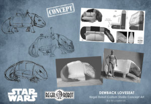 concept art for custom star wars furniture