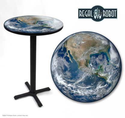 Earth photo printed top table