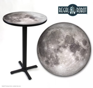 full moon photo printed top table