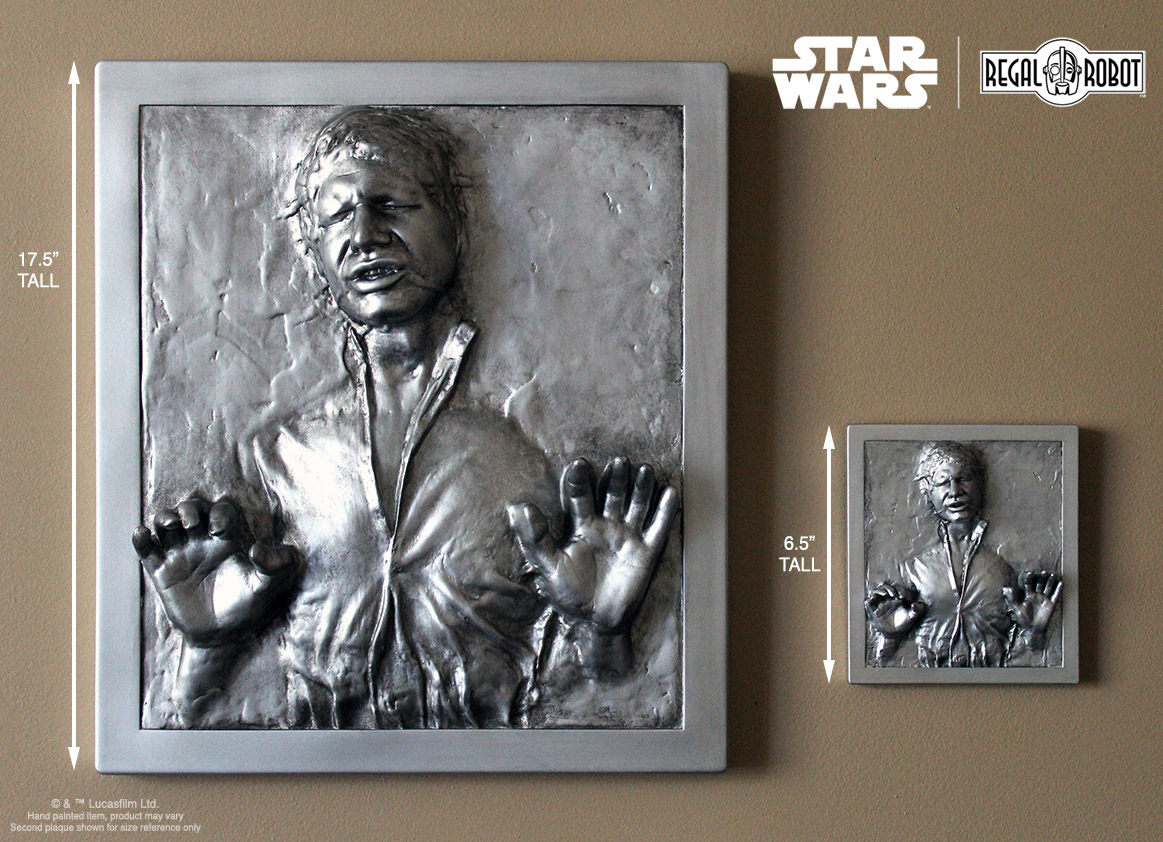 Star Wars Han Solo Carbonite Self Adhesive Vinyl Wall Art Size 1500mm x 500mm 