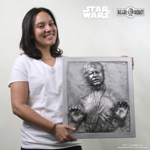 Scaled Han Solo in Carbonite plaque for wall decor