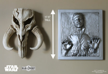 Han Solo Carbonite prop wall art with Mythosaur skull wall decor