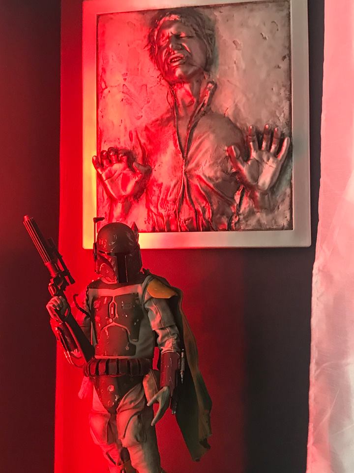 Han solo in carbonite with Boba Fett