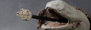 Asteroid field space slug pencil holder desk set
