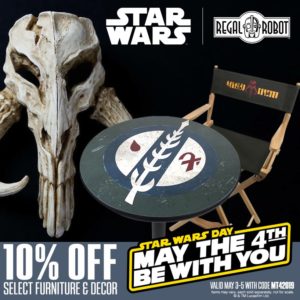 Boba Fett skull and armor emblem decor