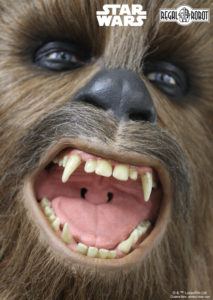 Chewbacca roaring statue