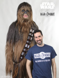 Life size chewbacca costume statue