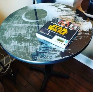 Iconic construction of Death Star Home Studio Office Furnishing Decor
