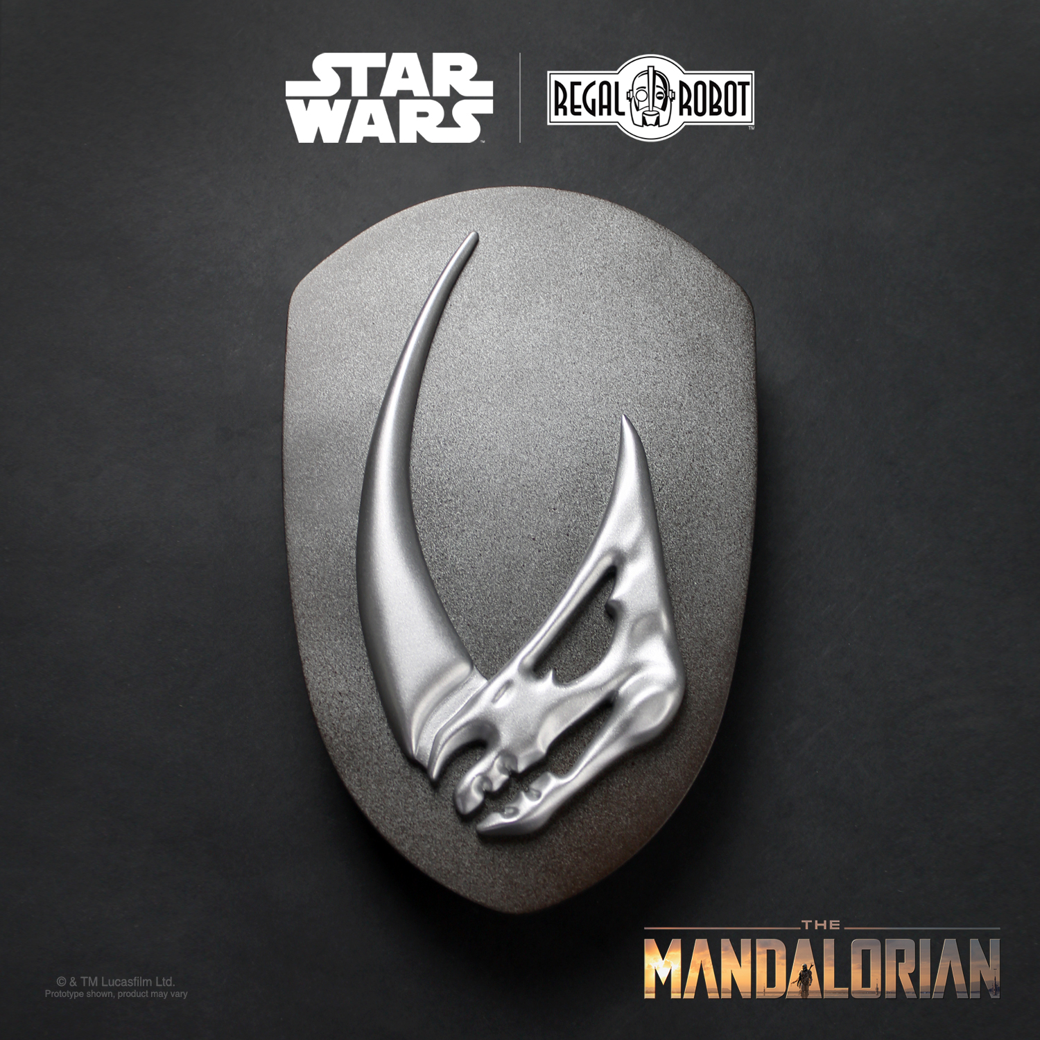 The Mandalorian Mudhorn emblem pin badge. 