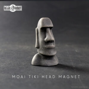 Regal Robot stone look tiki statue magnet from elements series