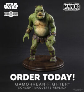 Gamorrean guard Star Wars statue from the original molds used in The Mandalorian