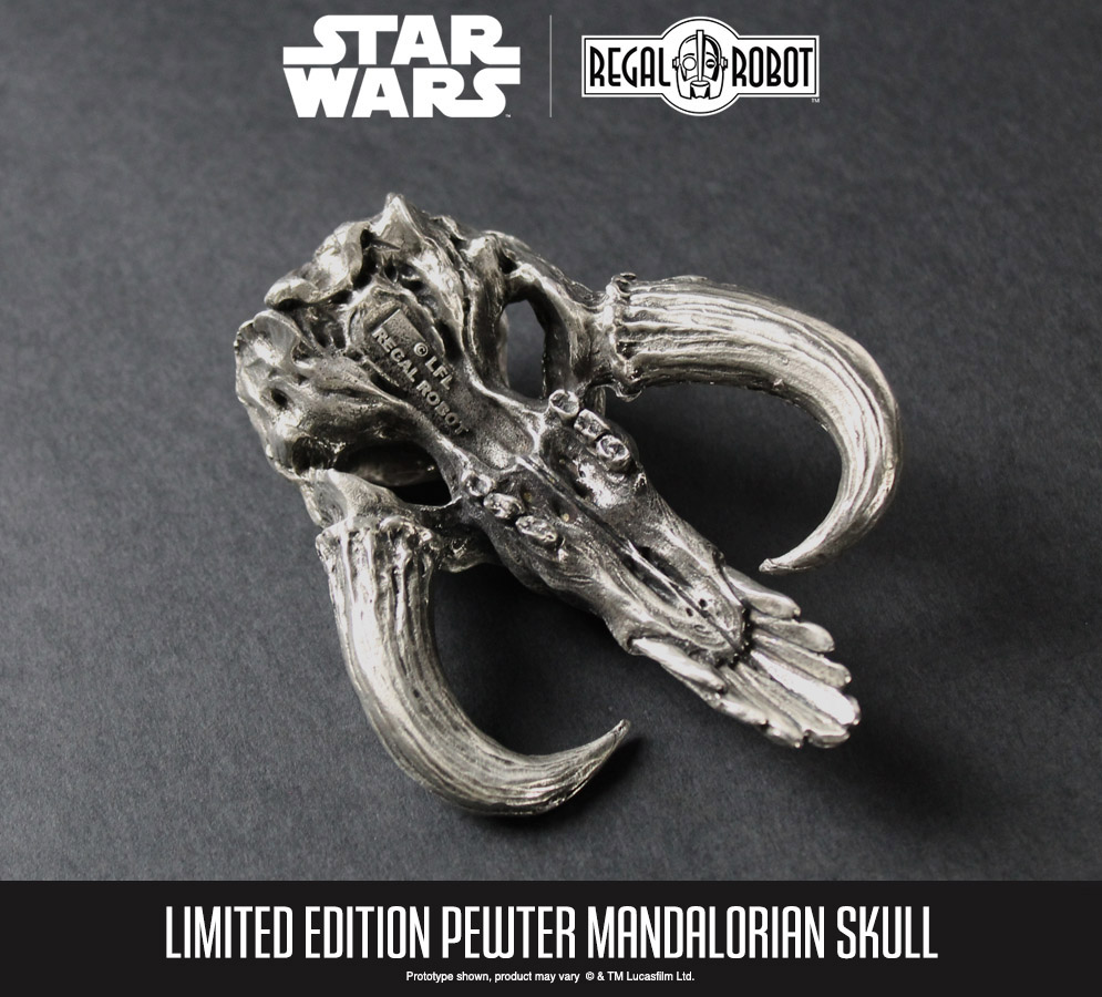 Star Wars Boba Fett Pewter Mandalorian Skull Regal Robot Special Edition *Sealed 