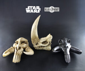 The mandalorian Mudhorn skull wall decor