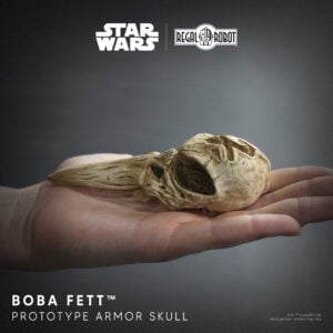 A bird skull was originally in the place of the Mythosaur skull on Boba Fett's armor