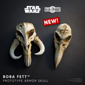 A bird skull was originally in the place of the Mythosaur skull on Boba Fett's armor