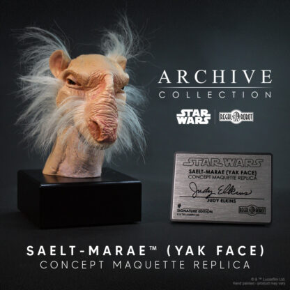 Judy Elkins hand signed autograph on star wars prop plaque for the Yak Face limited edition maquette