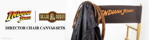 Indiana Jones director chairs canvas sets