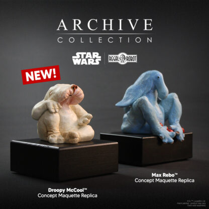 Droopy McCool and Max Rebo maquettes from the making of Return of the Jedi
