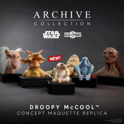 Star Wars prop statues Max Rebo, Ree Yees, Nien Nunb, Weequay, Jabba the Hutt, Yak Face and Droopy McCool