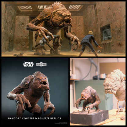 Vintage Ralph Mcquarrie Rancor photos from Return of the Jedi behind the scenes