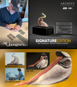 Joe Johnston autographed Ghoel the Wol Cabasshite from Jabba's Palace in Return of the Jedi