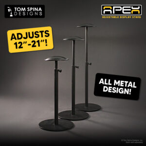 Adjustable mask stand, adjustable hat stand or helmet stand