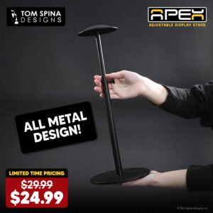 Adjustable mask stand, adjustable hat stand or helmet stand