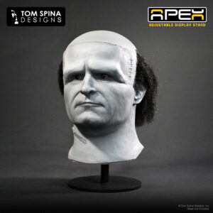 Helmet, mask and hat stands by Tom Spina Designs for movie prop and replica display