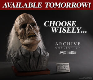 Indiana Jones life sized prop replica bust from Last Crusade