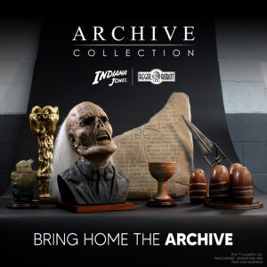 Prop replicas and Indiana Jones life sized bust from Last