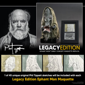 ephant mon figure of the concept statue for the Return of the Jedi alien