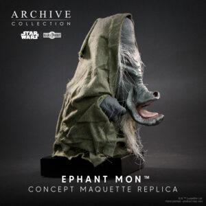 Ephant Mon Star Wars prop alien scanned from the original sculpture in the Lucasfilm Archives