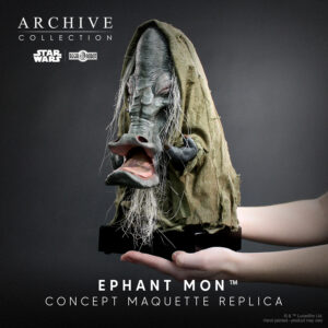 Ephant Mon Star Wars prop alien scanned from the original sculpture in the Lucasfilm Archives