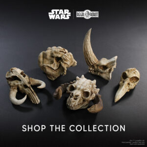 tauntaun statue of skull from Hoth Wampa cave scene
