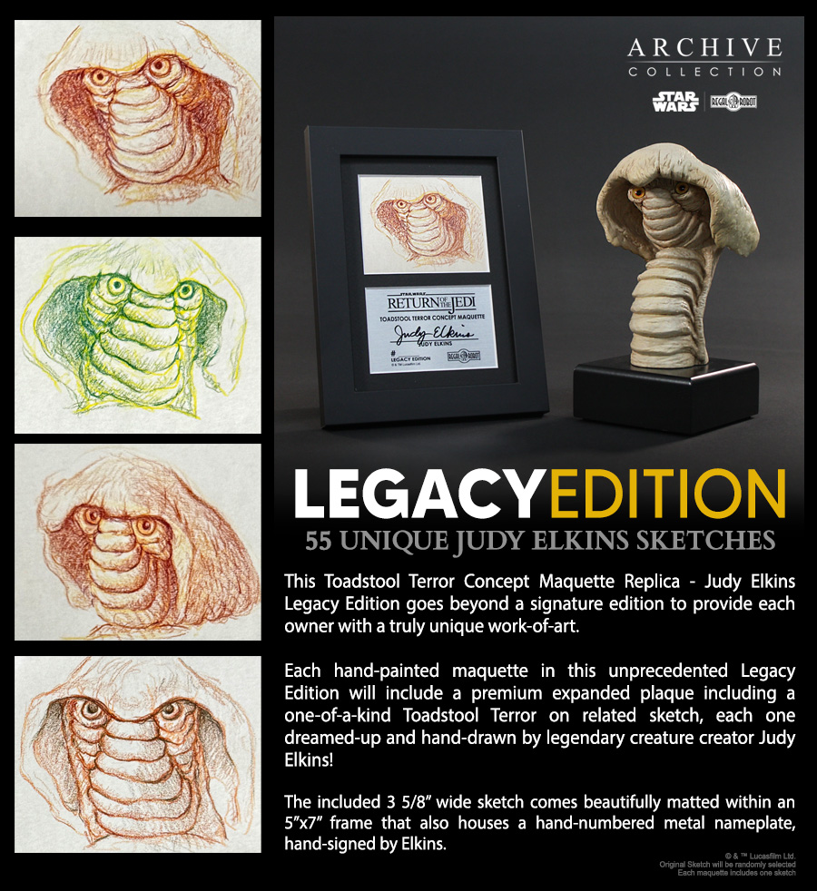 Star Wars Return of the Jedi statue of creature Loje aka Toadstool Terror