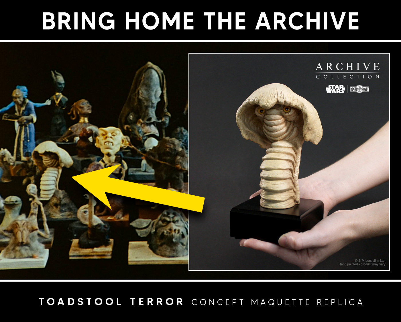 Star Wars Return of the Jedi statue of creature Loje aka Toadstool Terror