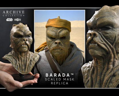 Barada mask prop replica of Jabba the Hutt sail barge skiff guard