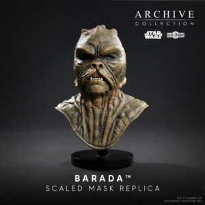 Barada mask prop replica of Jabba the Hutt sail barge skiff guard