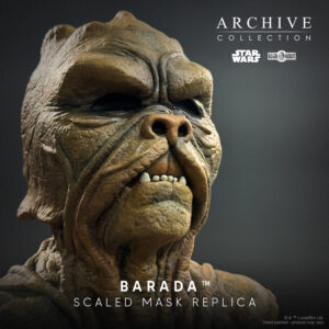 Barada mask prop replica of Jabba the Hutt sail barge skiff guard