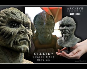 Klaatu mask prop replica of Jabba the Hutt sail barge skiff guard