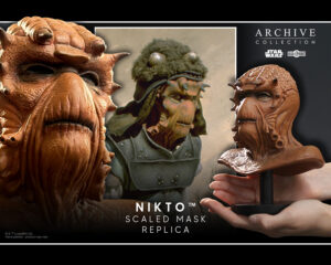 Nikto mask prop replica of Jabba the Hutt sail barge skiff guard
