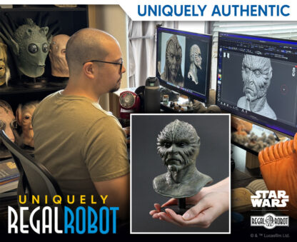 Klaatu mask prop replica of Jabba the Hutt sail barge skiff guard