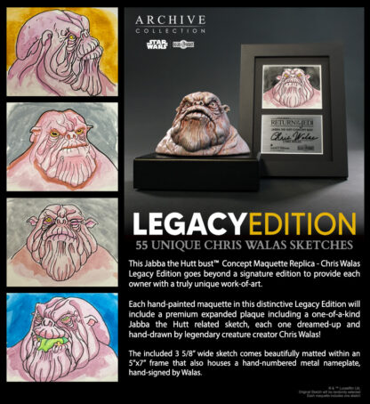 Chris Walas Jabba the Hutt concept maquette replica from Return of the Jedi