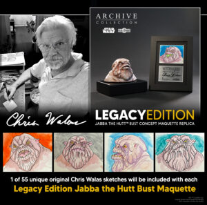 Chris Walas Jabba the Hutt concept maquette replica from Return of the Jedi